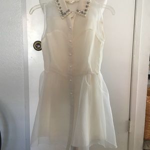 White button down dress